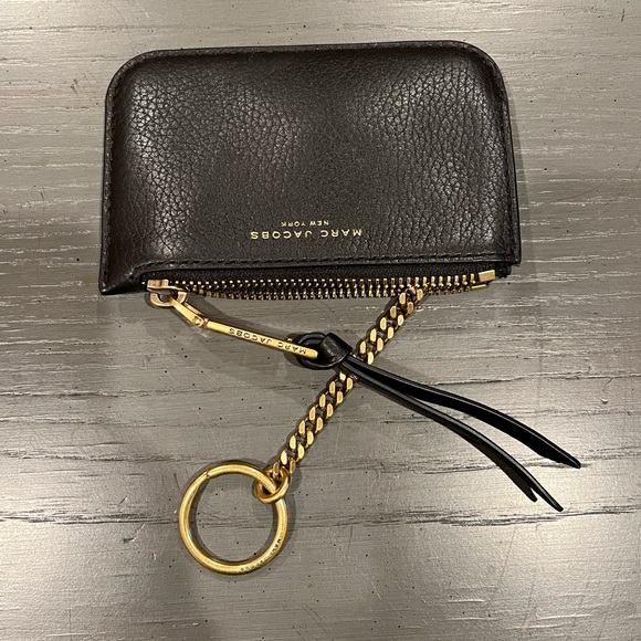 Marc Jacobs Black Coin Card Key Pouch Wallet - Picture 10 of 13